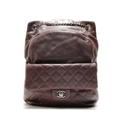 シャネル CHANEL 21番台 ラムスキン マトラッセ リュックサック リュック・デイパック【中古】