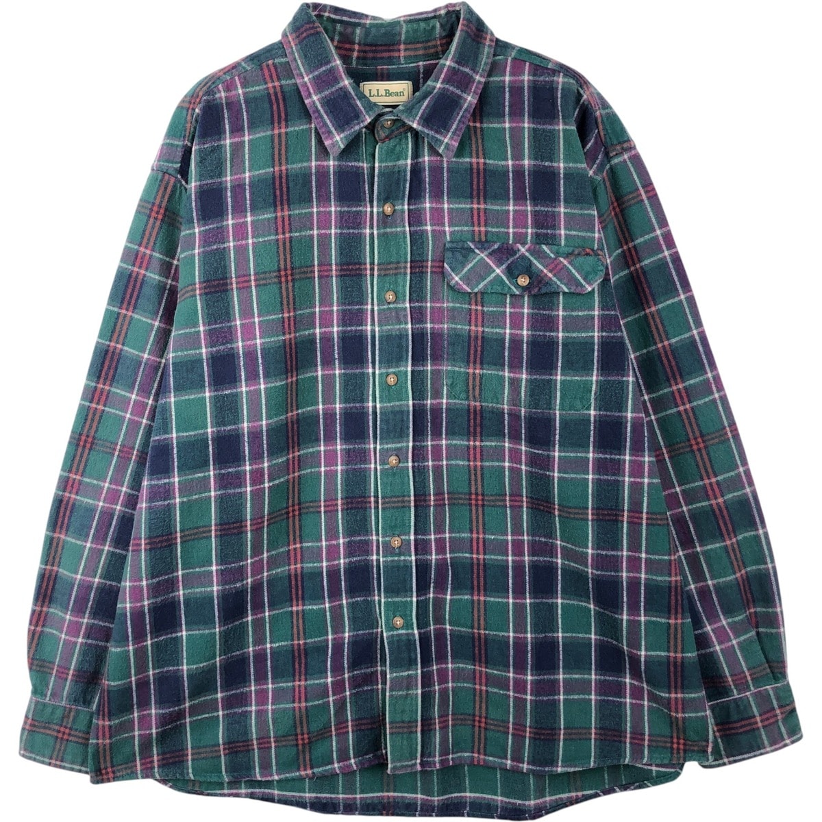 古着 ~90年代 エルエルビーン L.L.Bean 長袖 フランネルチェックシャツ メンズXL相当 ヴィンテージ/eaa650522