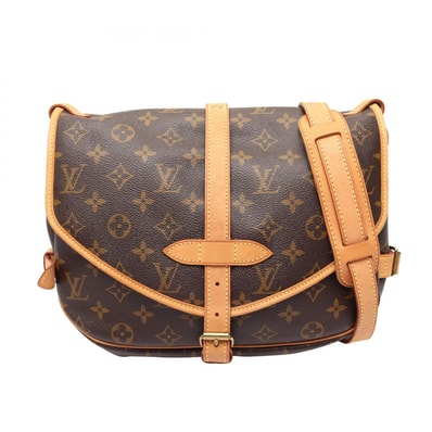 ルイ・ヴィトン LOUIS VUITTON ソミュール30 ショルダーバッグ バッグ PVCコーティングキャンバス レザー モノグラム レディース ブラウン系 M42256 【中古】