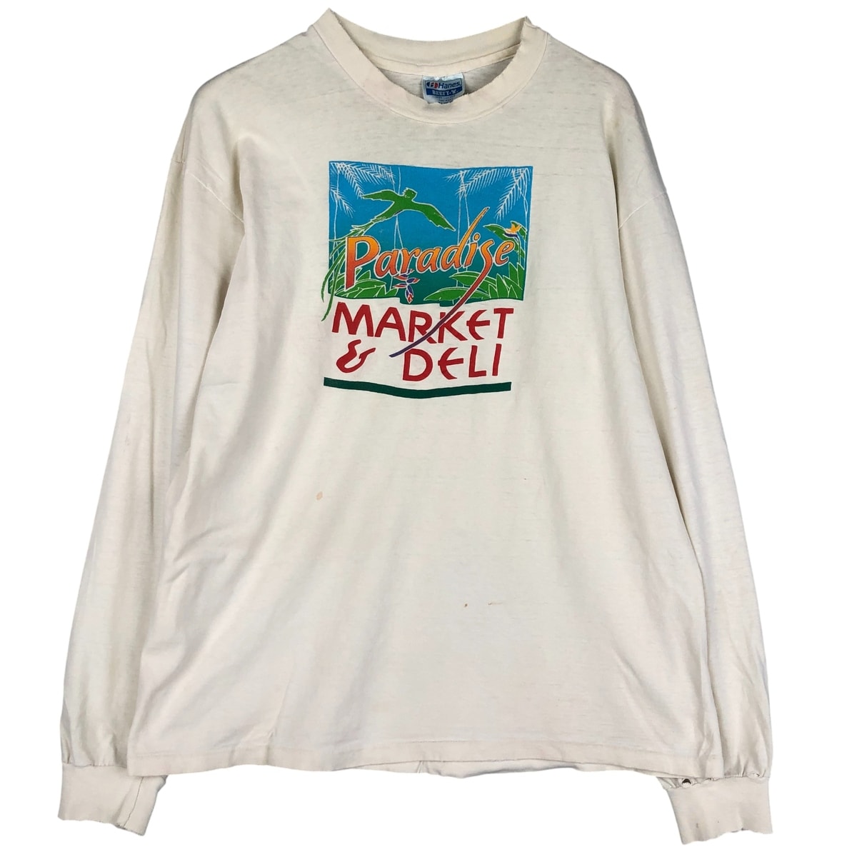 古着 80年代 ヘインズ Hanes BEEFY-T 青タグ ロングTシャツ ロンT USA製 メンズXL相当 ヴィンテージ/eaa598031