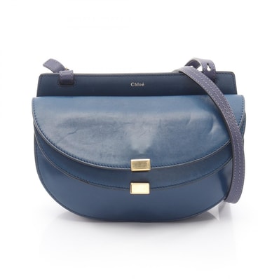 クロエ Chloe GEROGIA ジョージア ショルダーバッグ バッグ レザー レディース ブルー系 / ネイビー系 【中古】