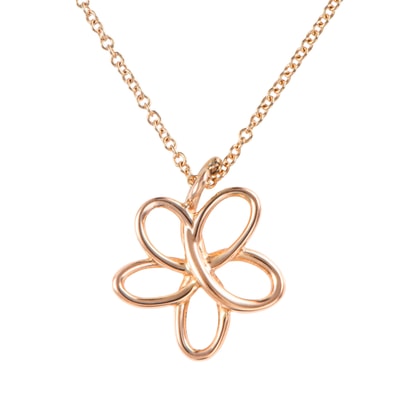 TIFFANY&Co. ティファニー ヴィラフラワー ネックレス ペンダント K18RG ピンク ゴールド【中古】