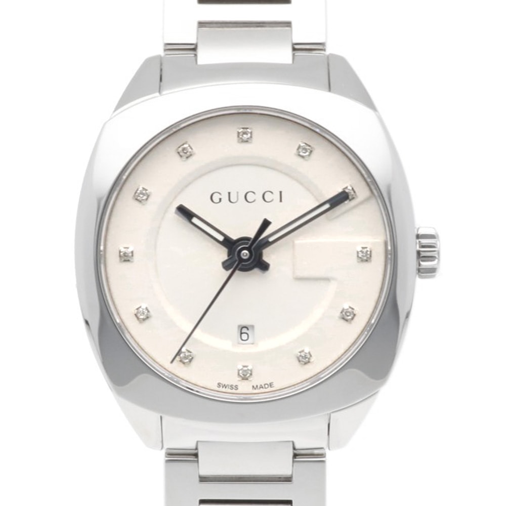 グッチ 腕時計 時計 ステンレススチール クオーツ レディース 1年保証 GUCCI  中古