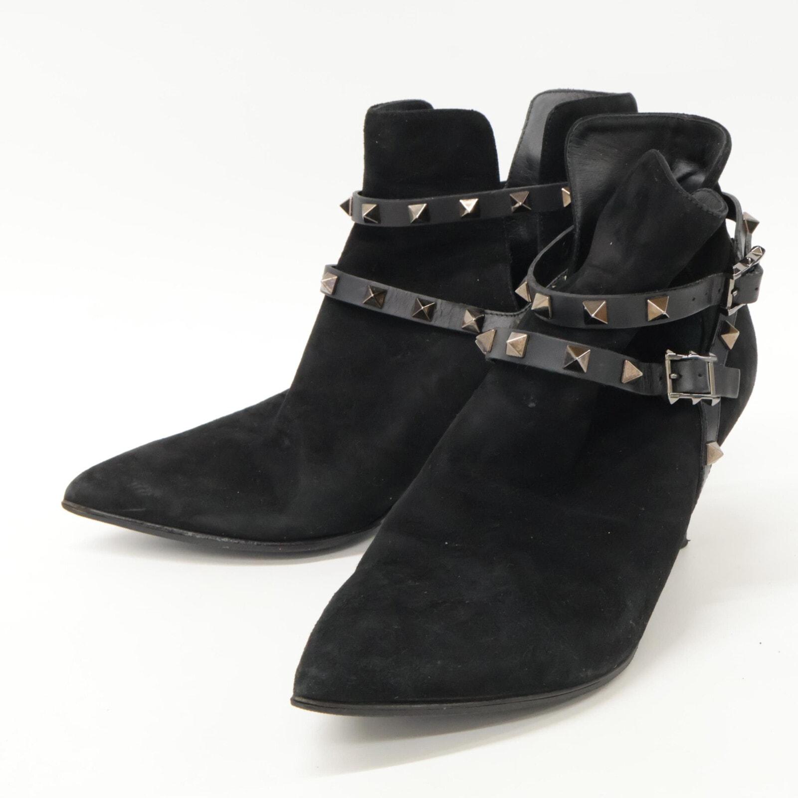 ヴァレンティノガラヴァーニ J625 2 スエード スタッズ ポインテッドトゥ ヒール 38