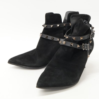 ヴァレンティノガラヴァーニ J625 2 スエード スタッズ ポインテッドトゥ ヒール 38