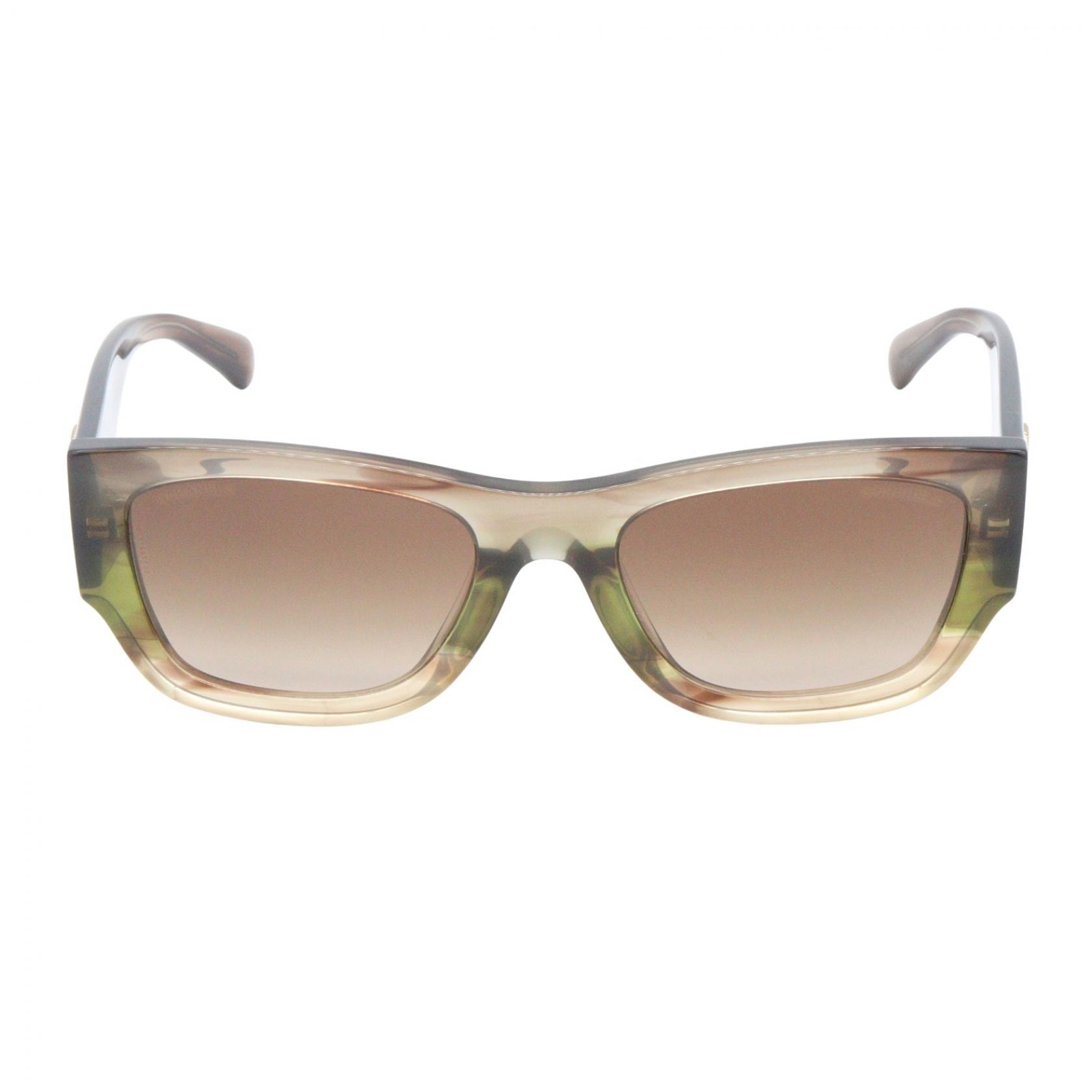 シャネル CHANEL サングラス サングラス 衣料品 アセテート レディース カーキ系 5507A 1743/S5 【中古】