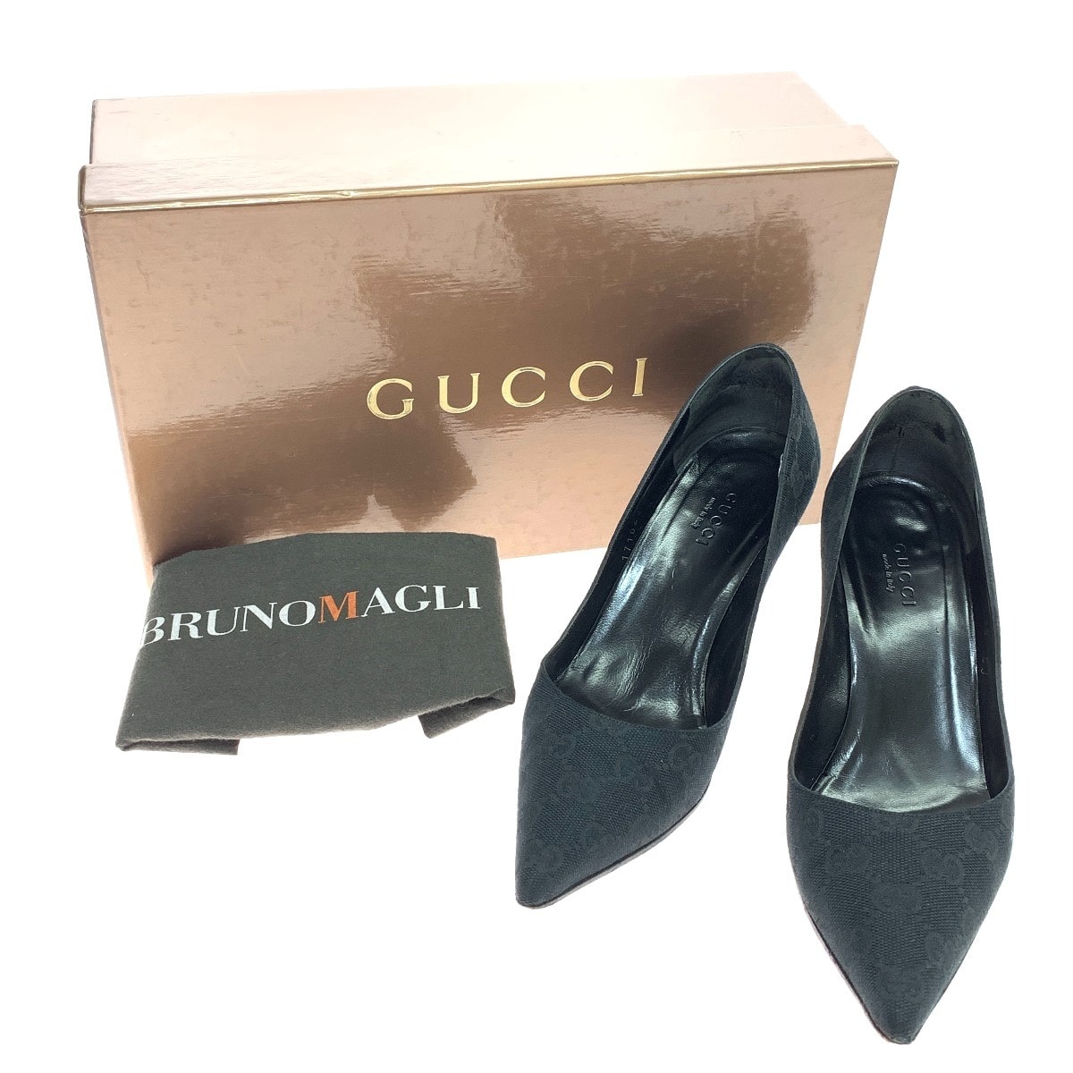 $$ GUCCI グッチ レディース パンプス GG SIZE 22cm 171062 35CJ ブラック