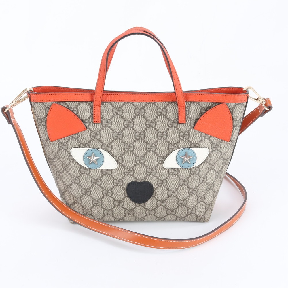 ■美品 グッチ GGスプリームチルドレンズ キャット 猫 410809