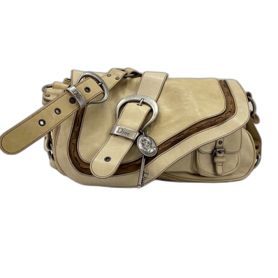 ディオール Dior ガウチョ ショルダーバッグ レザー【中古】