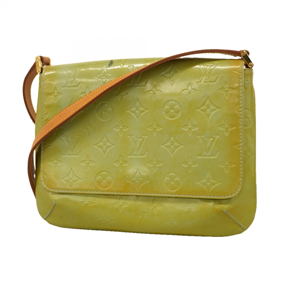 【6dc2633】ルイヴィトン ショルダーバッグ ヴェルニ トンプソンストリート M91009 ベビーブルー【中古】レディース