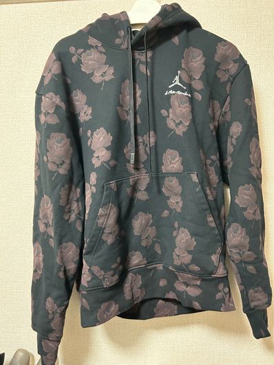 Jordan A ma maniere Allover Print Fleece Hoodie "Black"