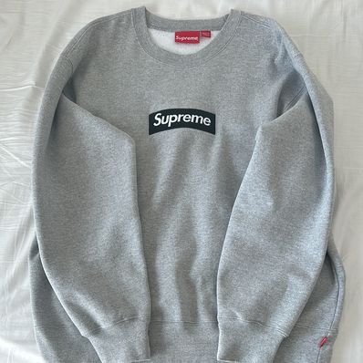 Supreme Box Logo Crewneck "Heather Grey" (22FW)