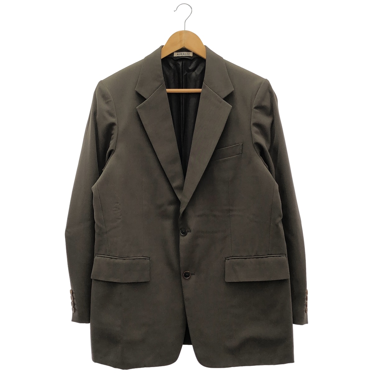 オーラリー 25SS A25SJ01MG ダークブラウン LIGHT WOOL MAX GABARDINE JACKET シングルジャケット 4