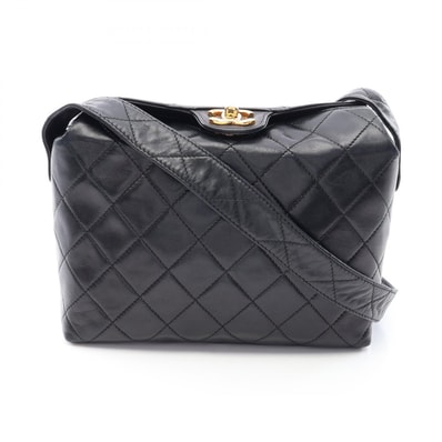 シャネル CHANEL マトラッセ ショルダーバッグ バッグ ラムスキン(羊革) レディース ブラック系 【中古】