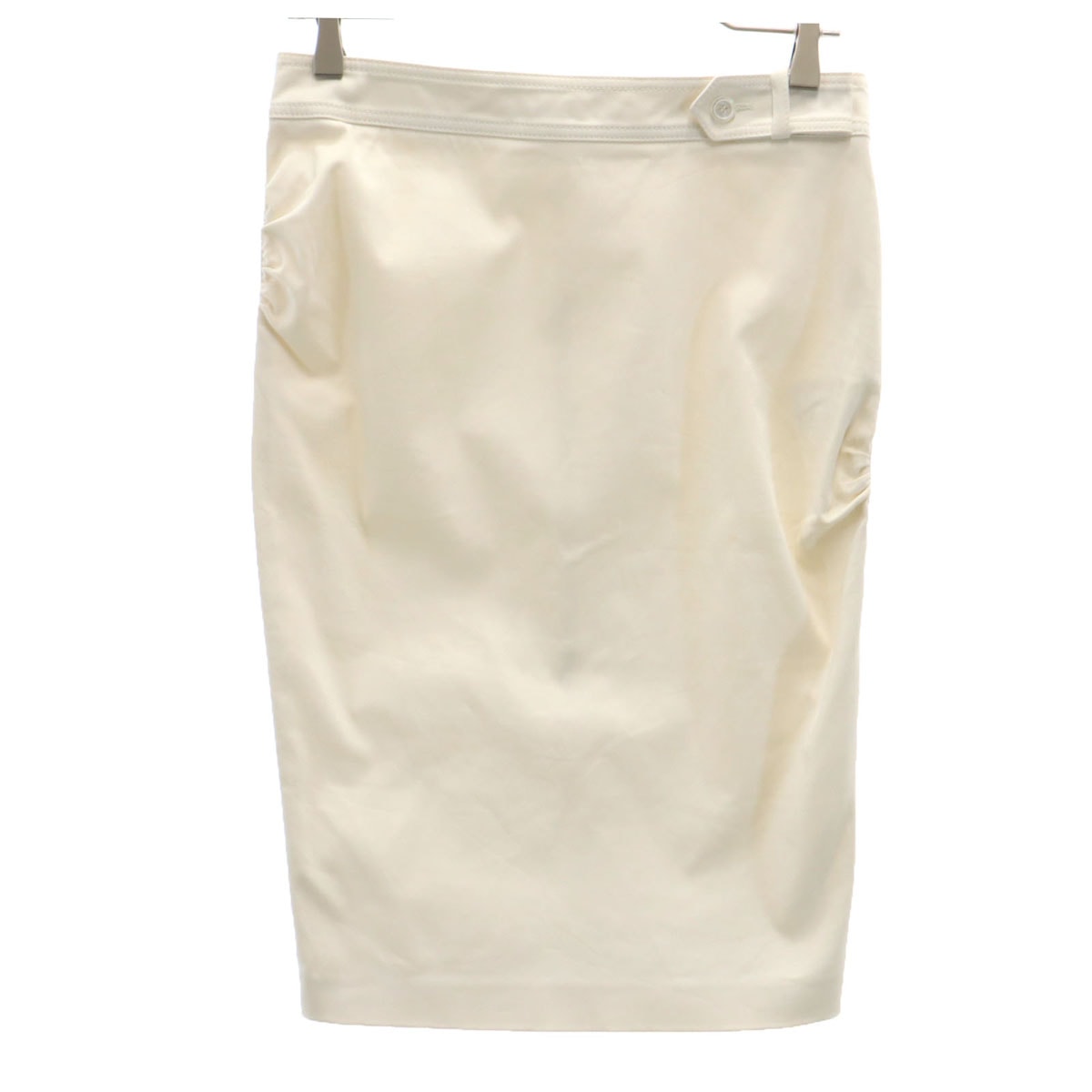 GUCCI グッチ イタリア製 ミモレ丈 タイトスカート 42 アイボリー
