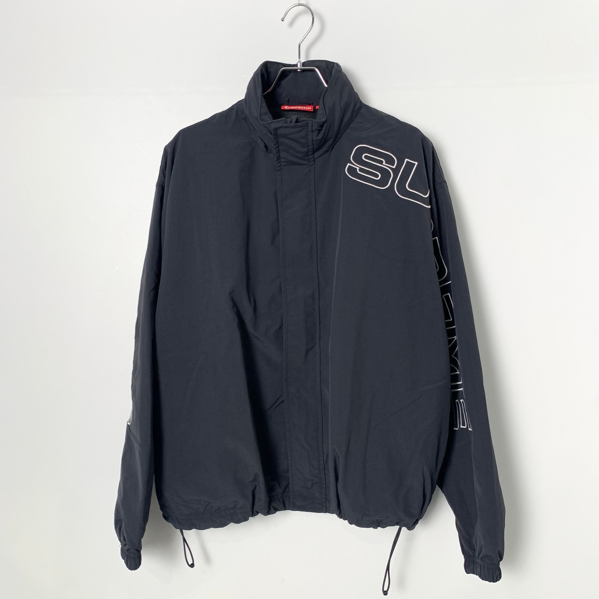 Supreme Spellout Embroidered Track Jacket "Black"
