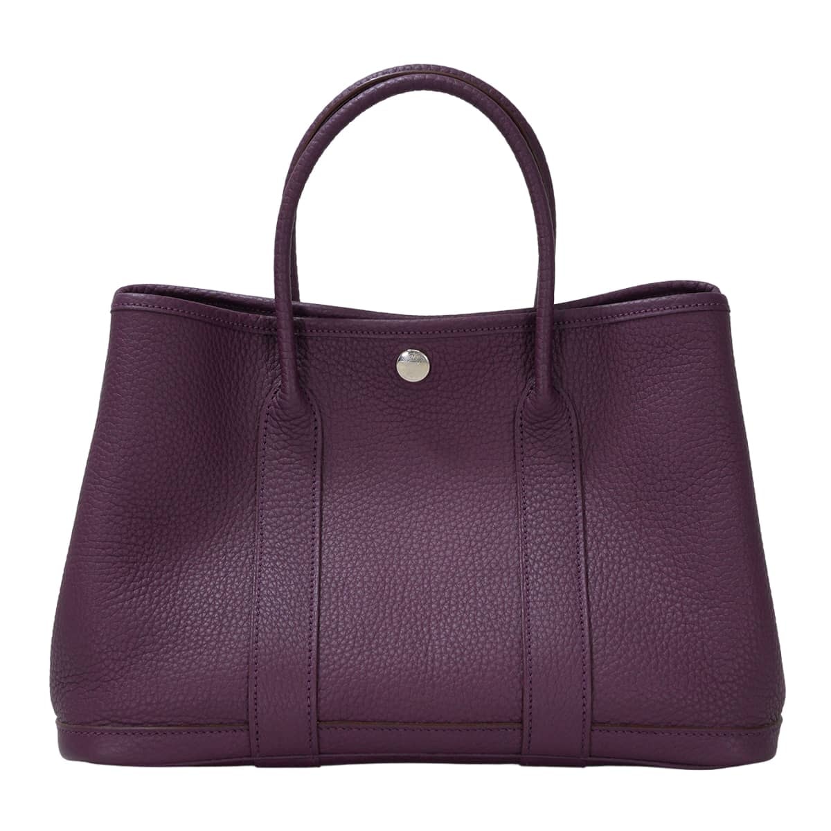 HERMES エルメス トートバッグ ガーデンパーティ 30 TPM オールレザー カシス ネゴンダ シルバー金具 □O刻印 新品同様【中古】