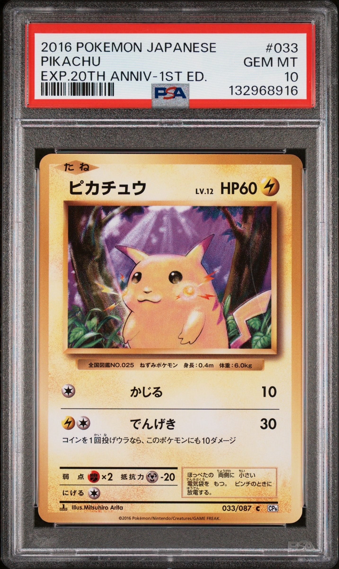 ピカチュウ C :1ED [CP6 033/087](コンセプトパック「ポケットモンスターカードゲーム 拡張パック 20th Anniversary」)