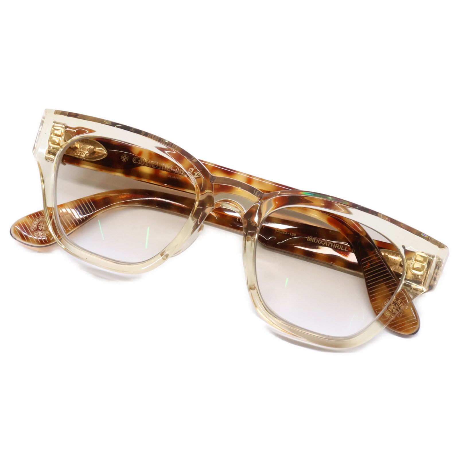 Chrome Hearts 52 23-150 MIDIXATHRILL II Demi Eyewear "Clear Brown"