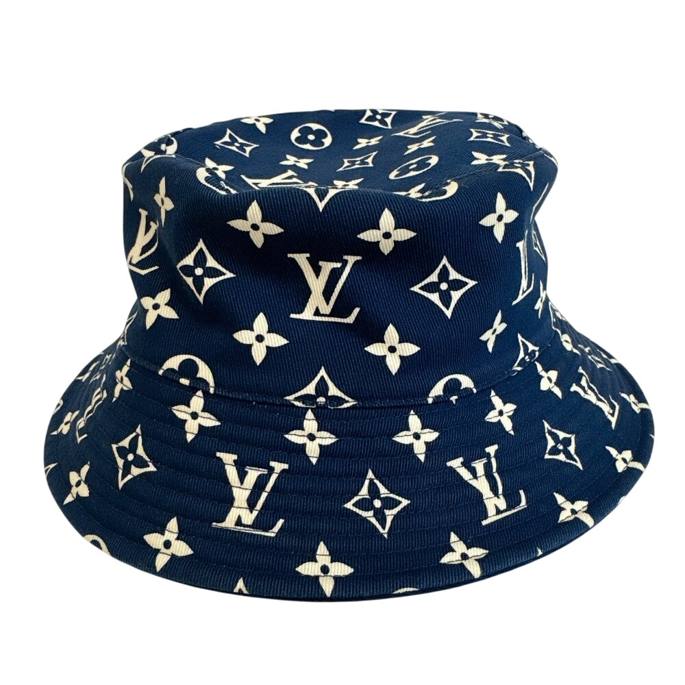 ルイヴィトン LOUIS VUITTON ハット モノグラム LVエスカルボブ 帽子 2way リバーシブル M76231 ネイビー