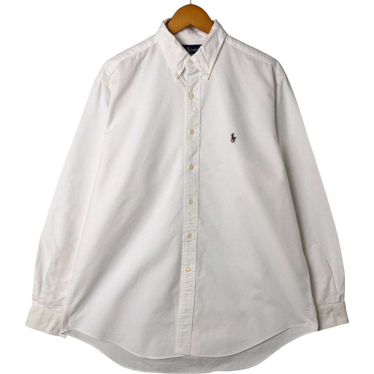 古着 ラルフローレン Ralph Lauren YARMOUTH 長袖 ボタンダウンシャツ メンズL相当/eaa550572