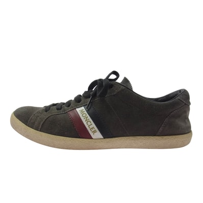 MONCLER モンクレール スニーカー スエード ローカット スニーカー チャコール系 41【中古】