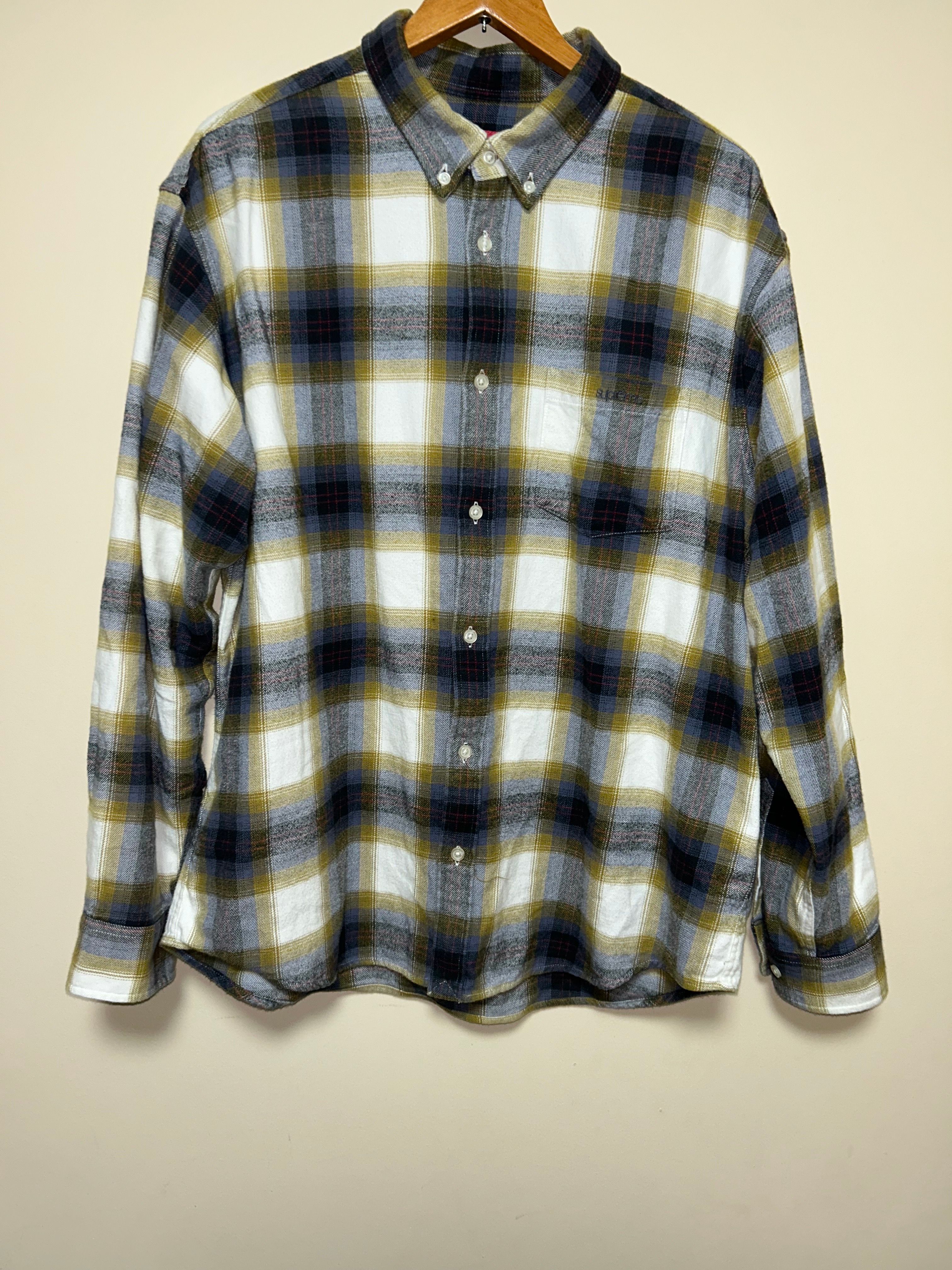 Supreme Brushed Plaid Flannel Shirt "Natural"