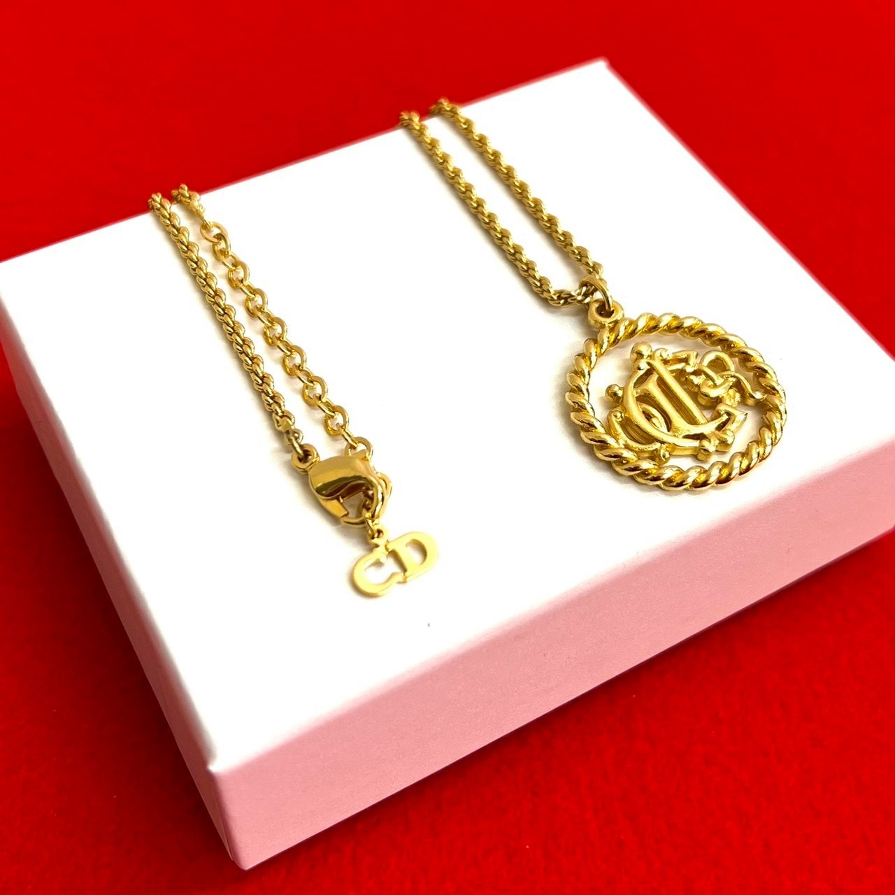 Christian Dior ディオール ロゴ GP ネックレス ゴールド
 36157