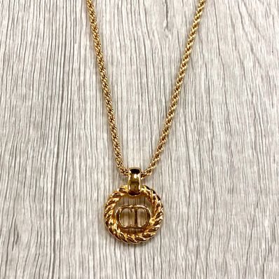 Dior Logo Gold Necklace "Gold"