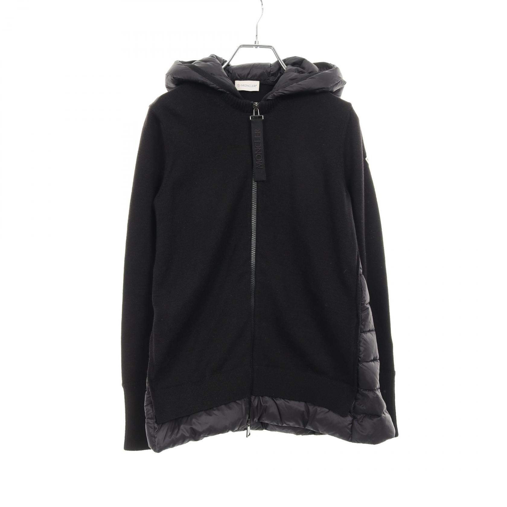 モンクレール MONCLER カーディガン 衣料品 トップス ウール ナイロン レディース ブラック系 【中古】