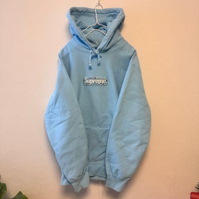 Supreme Bandana Box Logo Hooded Sweatshirt "Blue"