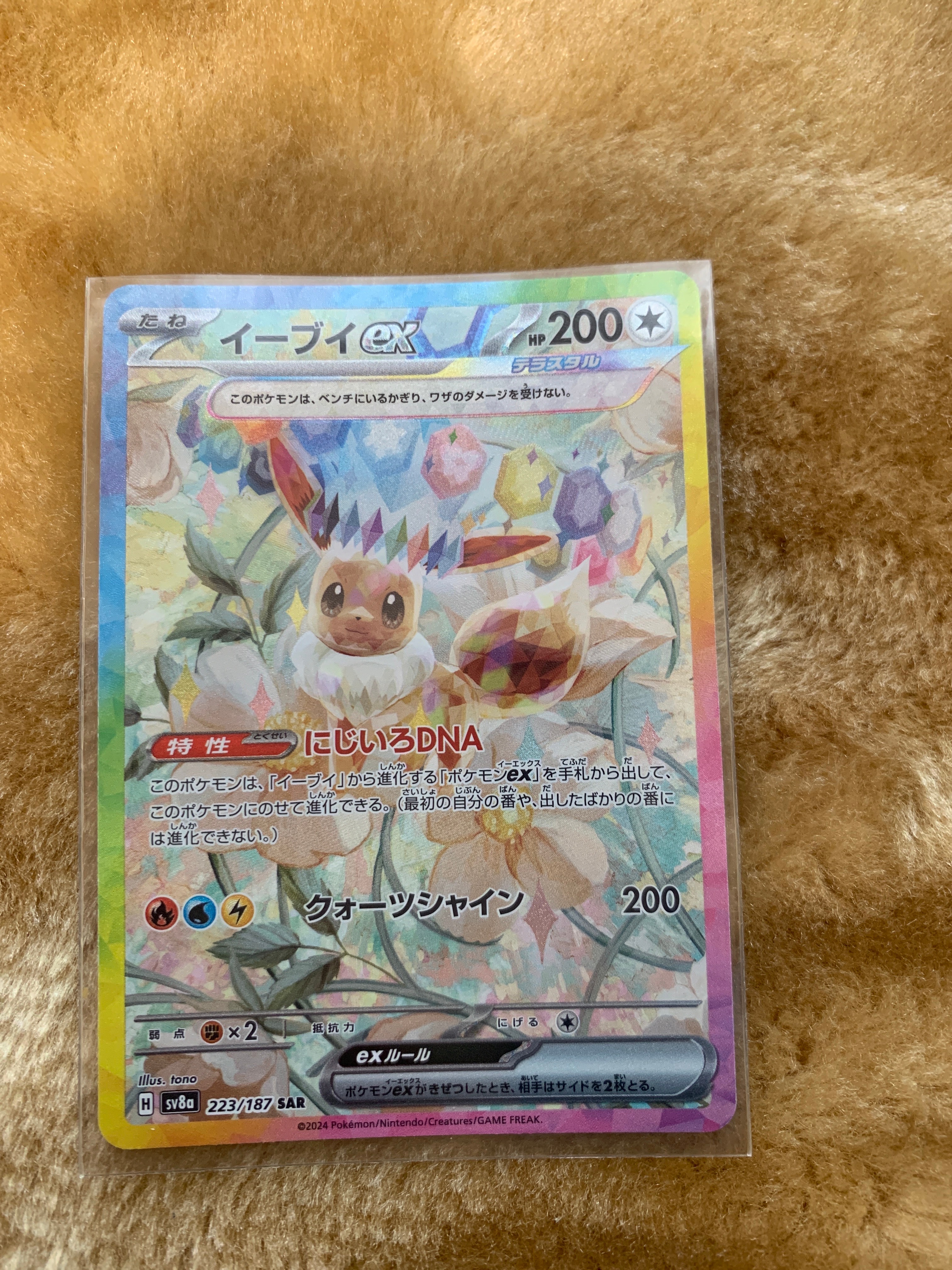 イーブイex SAR [SV8a 223/187](ハイクラスパック「テラスタルフェスex」)