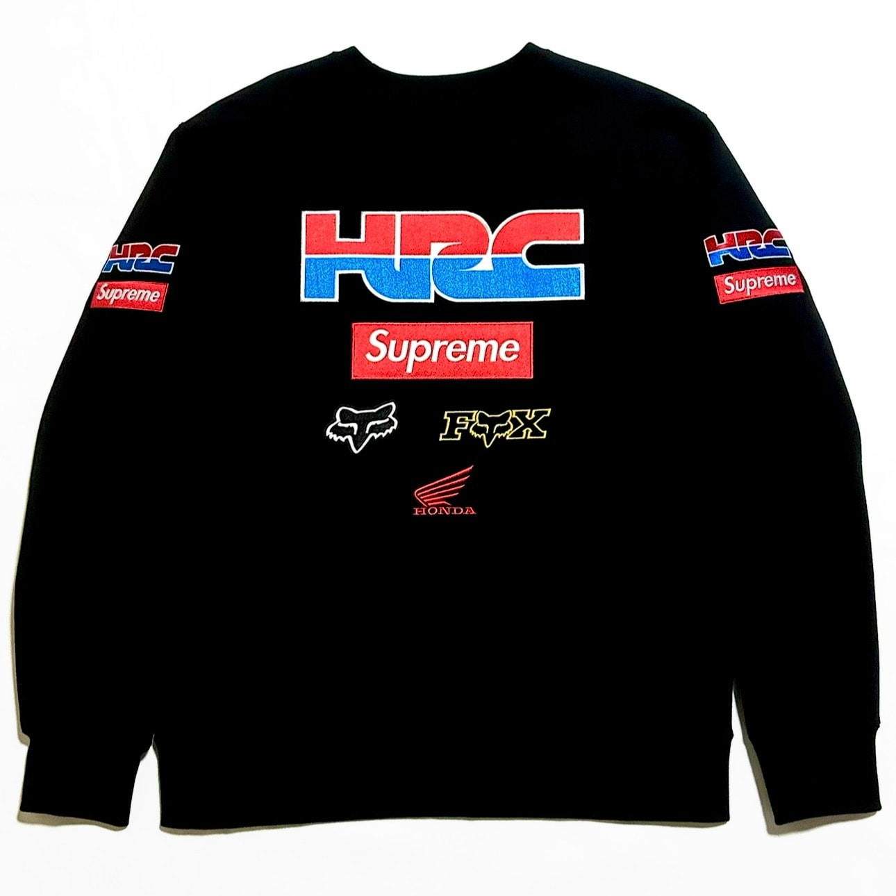 Supreme x Honda x Fox Racing Crewneck "Black"