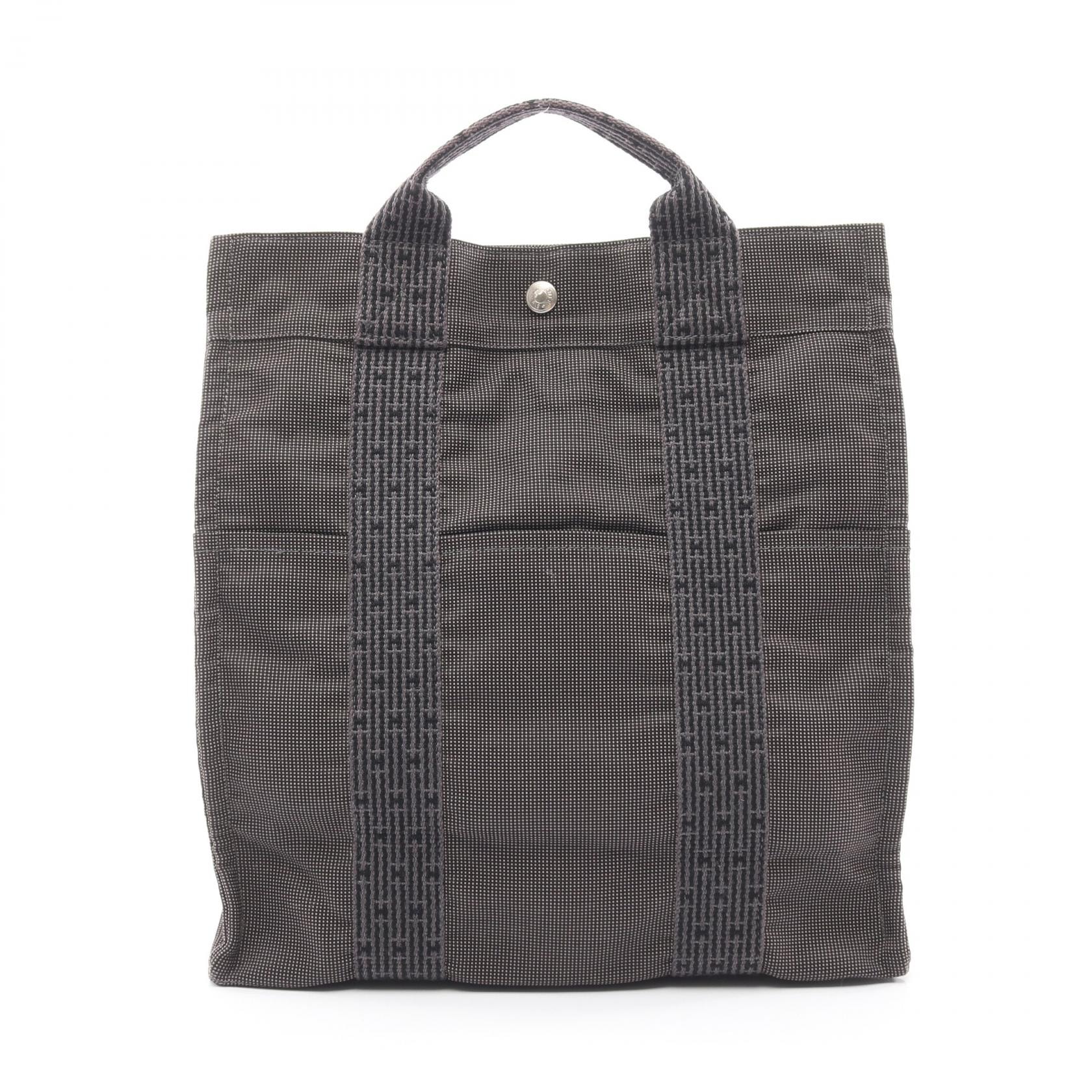エルメス HERMES エールライン アドMM リュックサック バックパック バッグ キャンバス ナイロンキャンバス メンズ レディース グレー系 【中古】