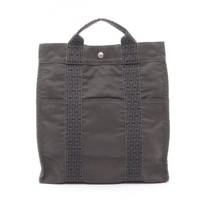 エルメス HERMES エールライン アドMM リュックサック バックパック バッグ キャンバス ナイロンキャンバス メンズ レディース グレー系 【中古】