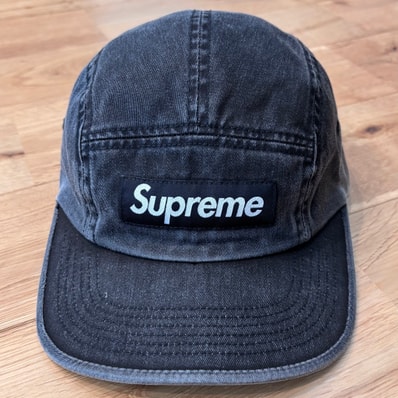 Supreme Washed Chino Twill Camp Cap "Black"