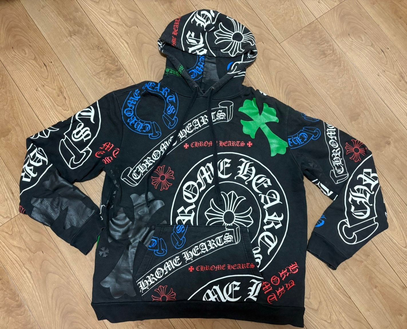 Chrome Hearts Stencil Pattern Print Hoodie Online Exclusive "Black/Multi Color"