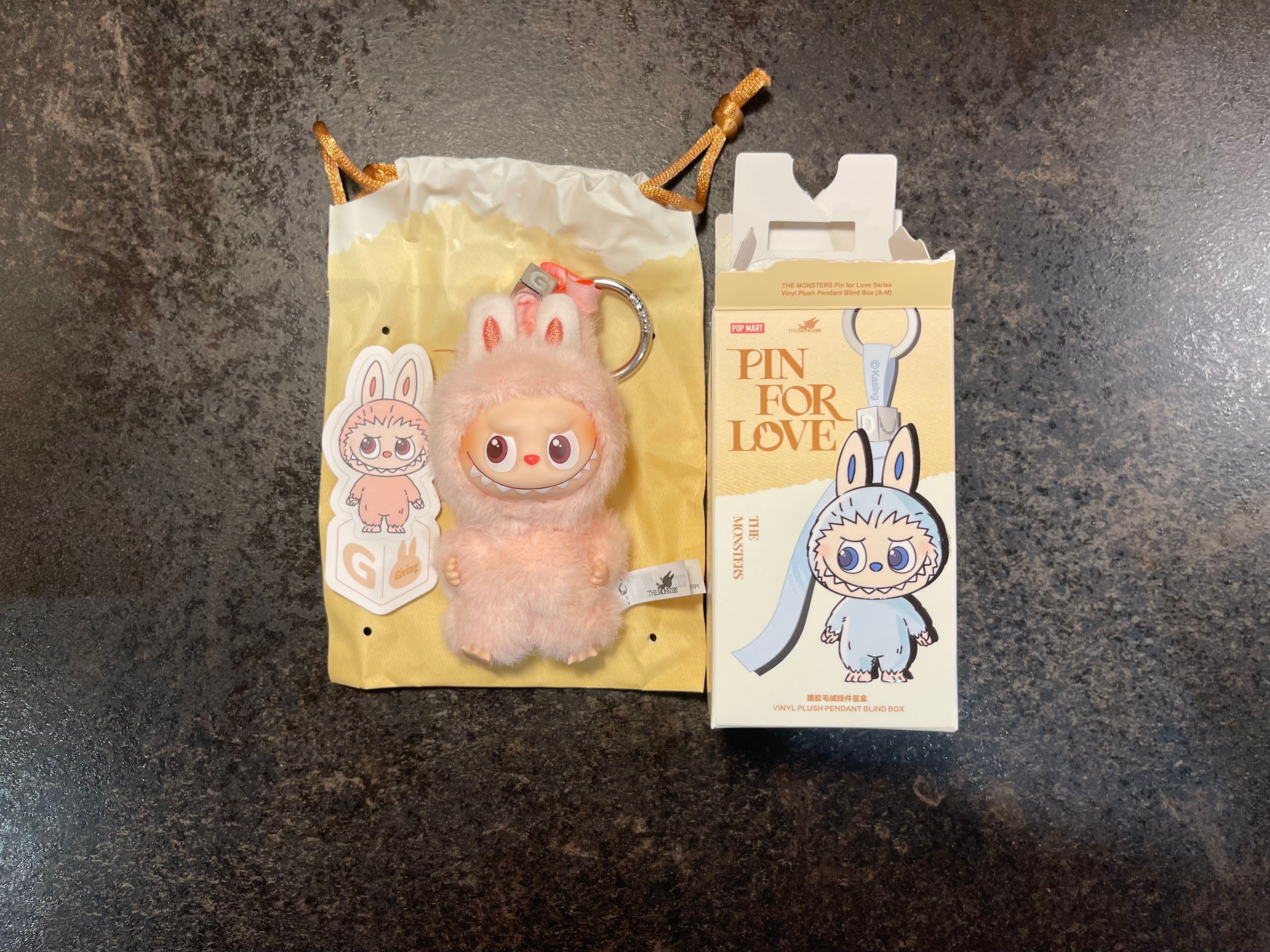 POP MART THE MONSTERS (LABUBU) Pin for Love Series-Vinyl Plush Pendant (A-M) G