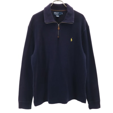 Polo by Ralph Lauren ポロバイラルフローレン 長袖 ハーフジップ トレーナー M ネイビー系 スウェット