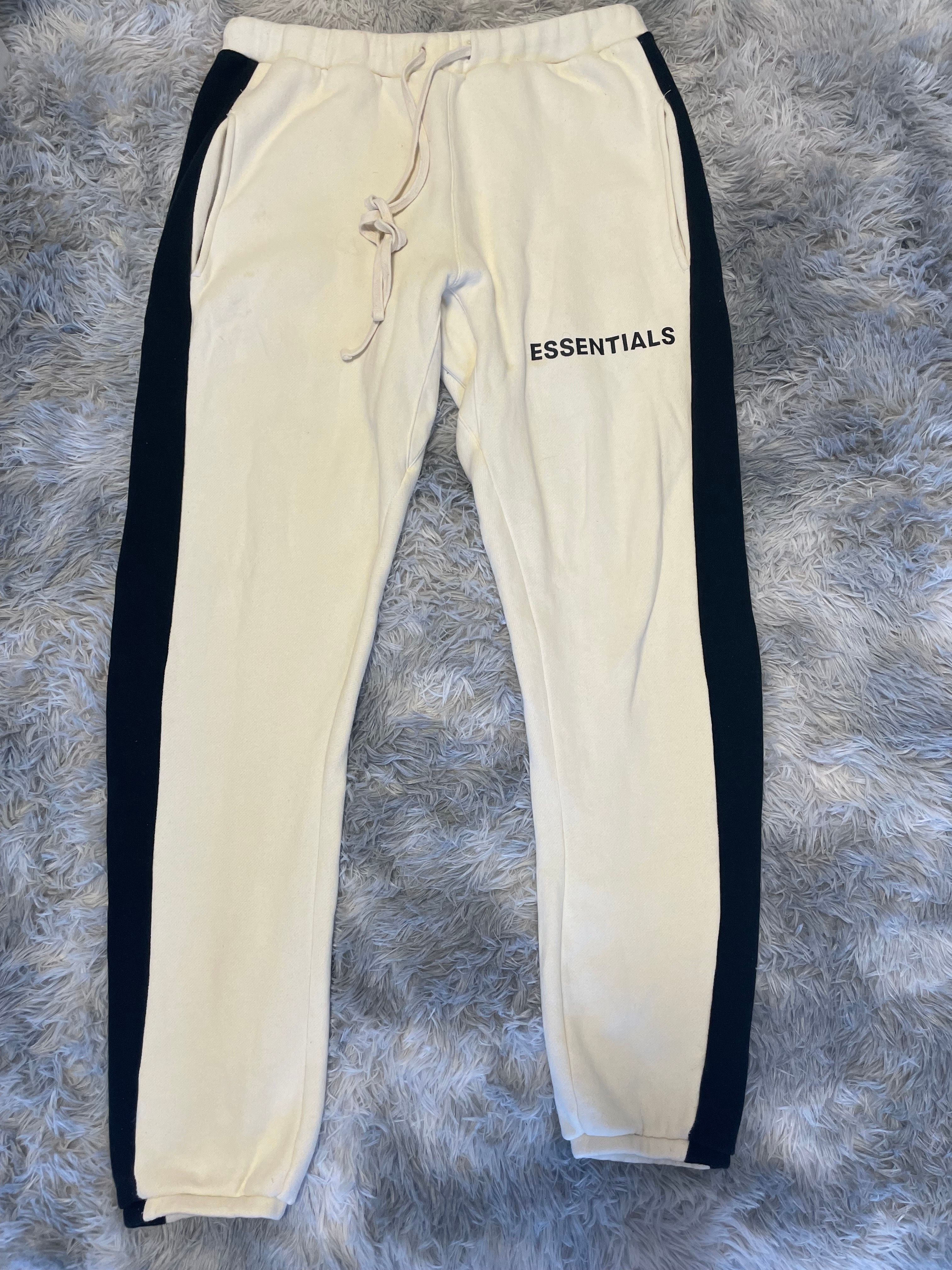 FEAR OF GOD Essentials Side Stripe Sweatpants "Cream"
