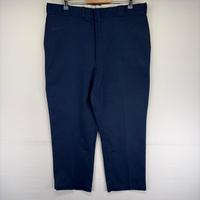 古着 80's/80年代 ヴィンテージ ディッキーズ Dickies USA製 パンツ チノパン スラックス ジップ w40 L29 ネイビー系 メンズ