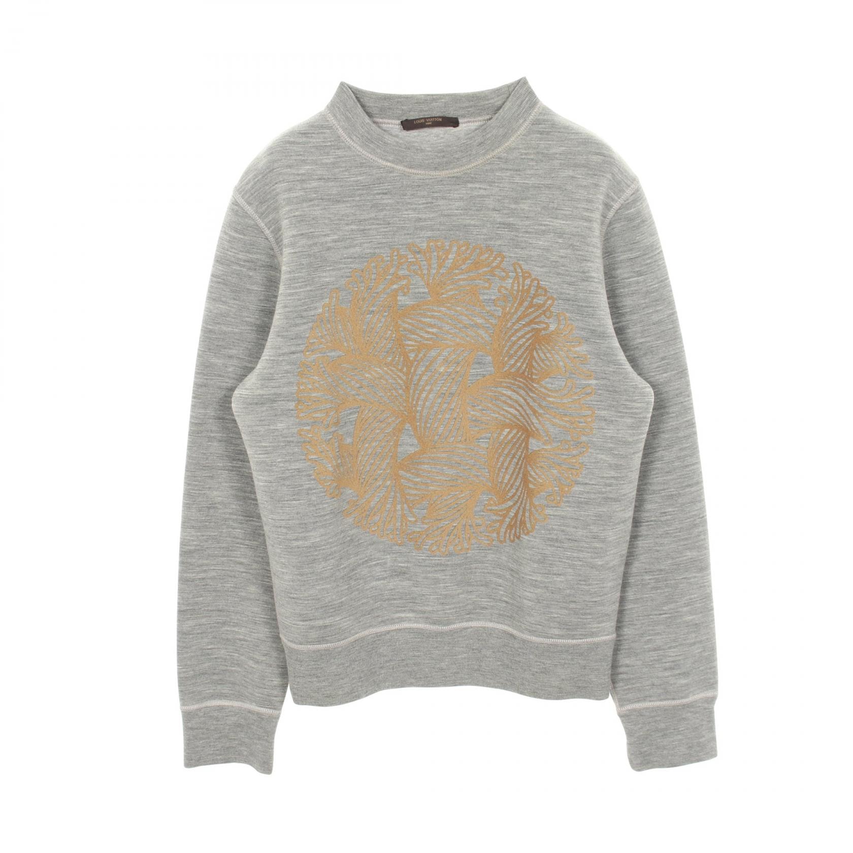 ルイ・ヴィトン LOUIS VUITTON LOUIS VUITTON × Christopher Nemeth スウェット 衣料品 トップス コットン ウール グレー メンズ グレー系 / ブラウン系 【中古】