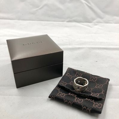 GUCCI Chain Motif Ring "Silver