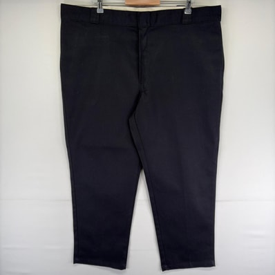 古着 ディッキーズ Dickies パンツ チノパン スラックス ワーク ワンポイントロゴ ジッパーフライ 874 w44 L30 ブラック系 メンズ