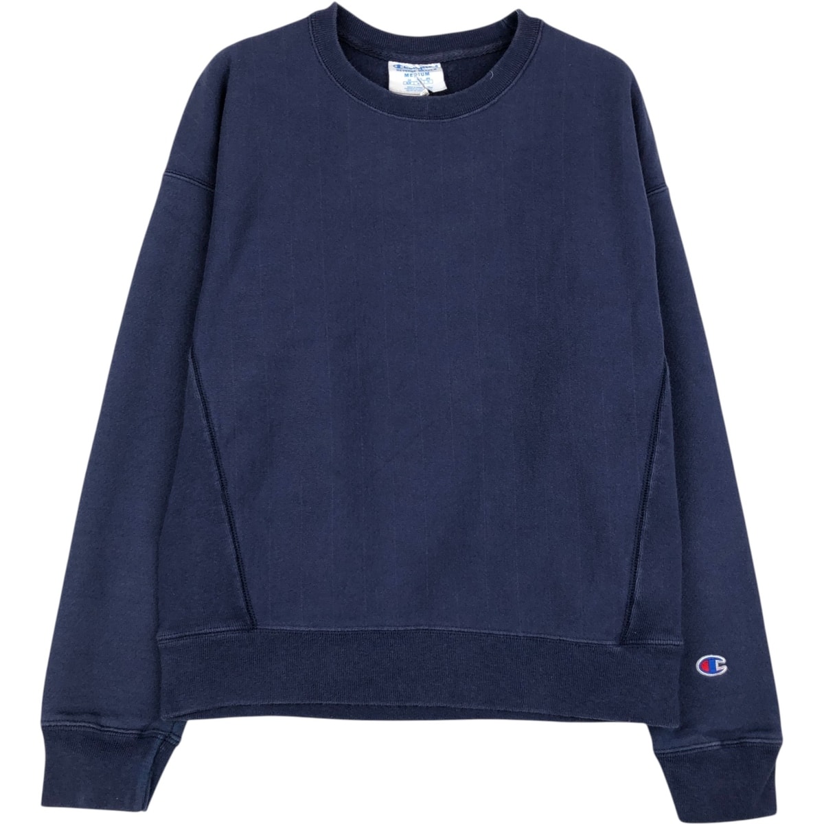 古着 チャンピオン Champion REVERSE WEAVE リバースウィーブ ストライプ柄 スウェットシャツ トレーナー レディースM相当/eaa622172
