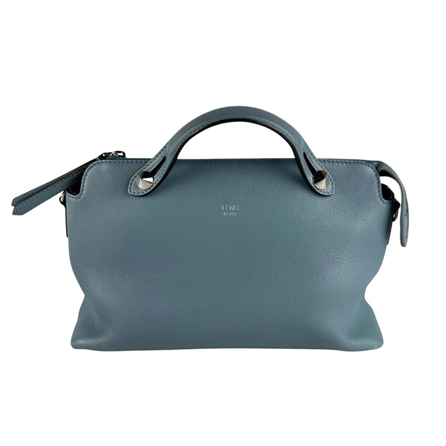 フェンディ FENDI ハンドバッグ ショルダーバッグ バイ ザ ウェイ ミディアム レザー グリーンブルー レディース 8BL124-1D5【中古】 z10623