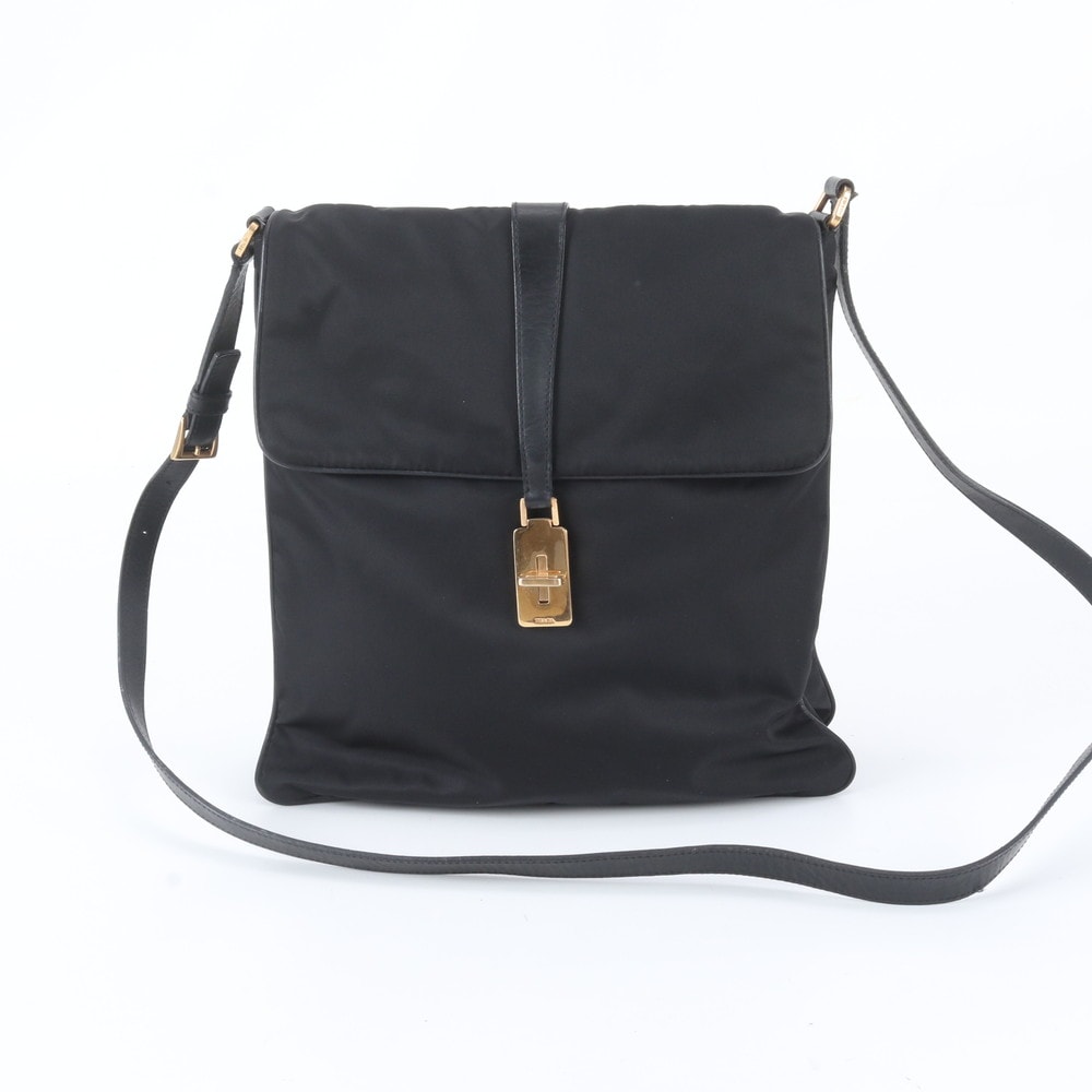 ■美品 プラダ テスート ナイロンショルダーバッグ レザー×ナイロン
