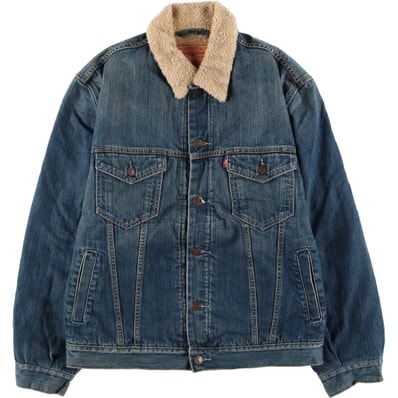 古着 00年代 リーバイス Levi's 71550-0439 ユーロモデル デニムボアジャケット メンズM相当/eaa560931