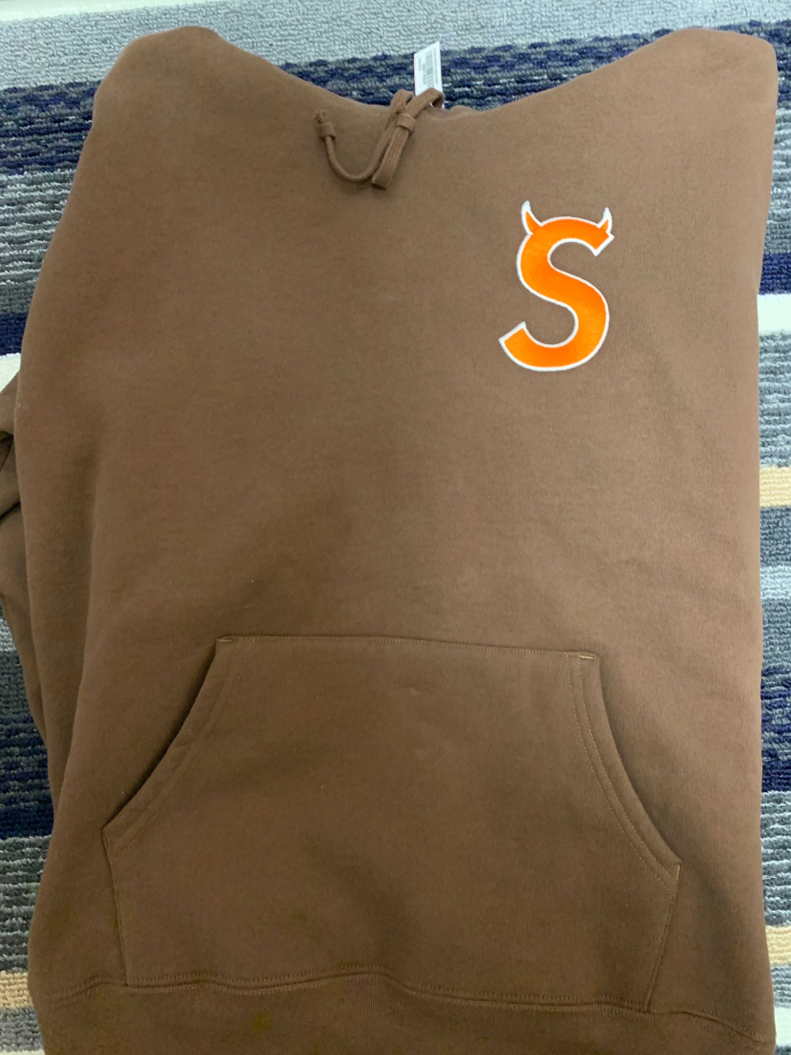 Supreme S Logo Hooded Sweatshirt "Brown" (22FW)