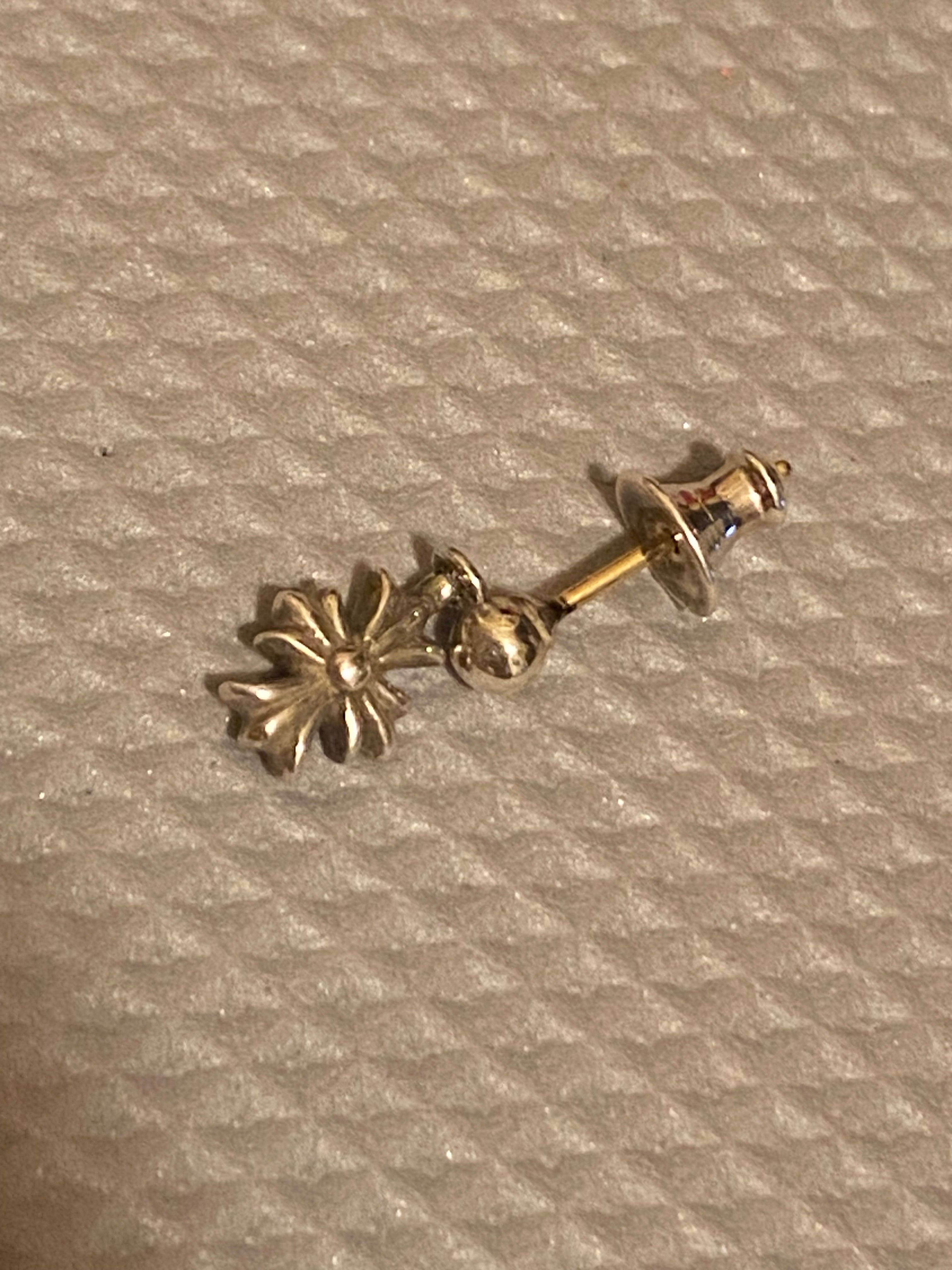 Chrome Hearts Tiny E CH Plus Drop Earrings "Silver"